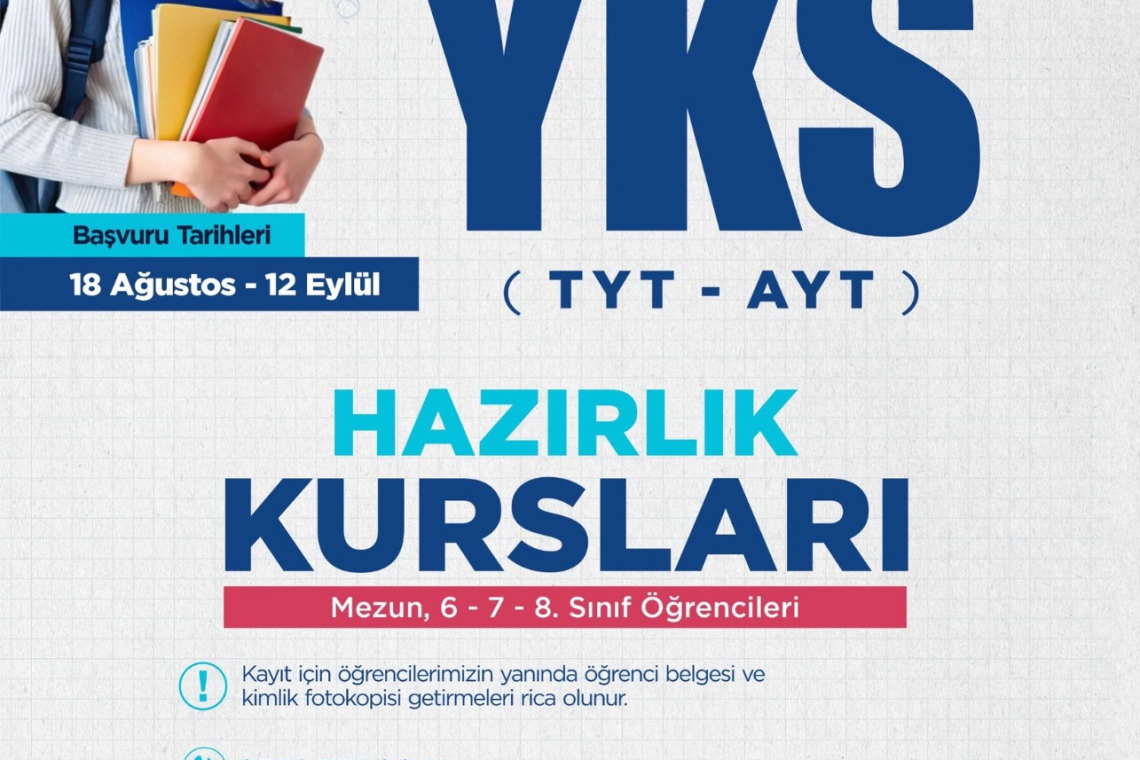 ANTAKYA BELEDİYESİ'NDEN YKS HAZIRLIK KURSLARI 