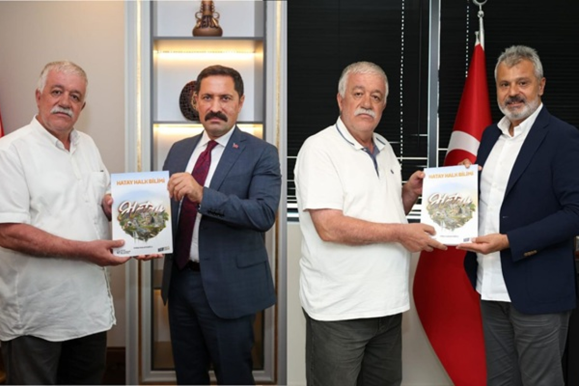 KALAYCIOĞLU'DAN VALİ VE BAŞKANA HATAY HALK BİLİMİ KİTABI 