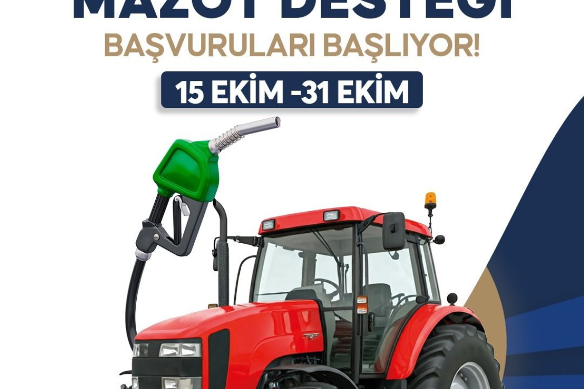 ÇİFTÇİLERE MAZOT DESTEĞİ