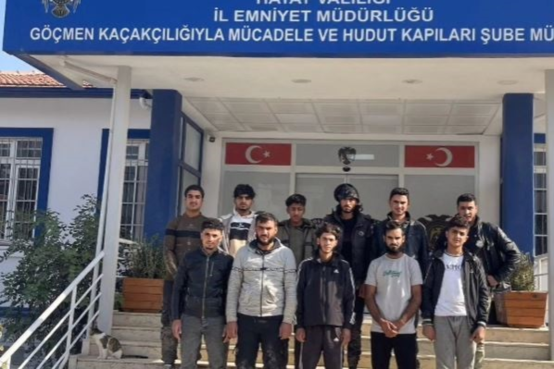Hatay'da 10 Düzensiz Göçmen Yakalandı