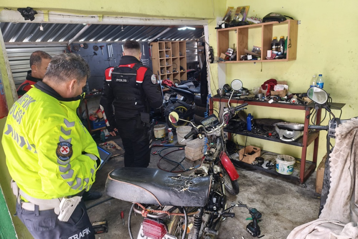 Motor Numarası Kazıntı Motosikletler Poliste
