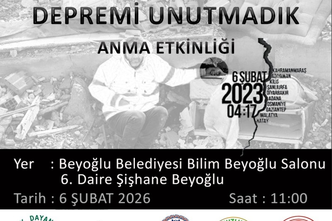İSTANBUL’DA 6 ŞUBAT ANMA TÖRENİ