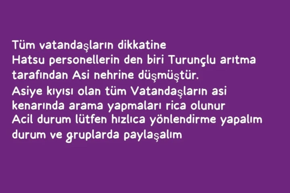 HATSU PERSONELİ ASİ NEHRİNE DÜŞTÜ