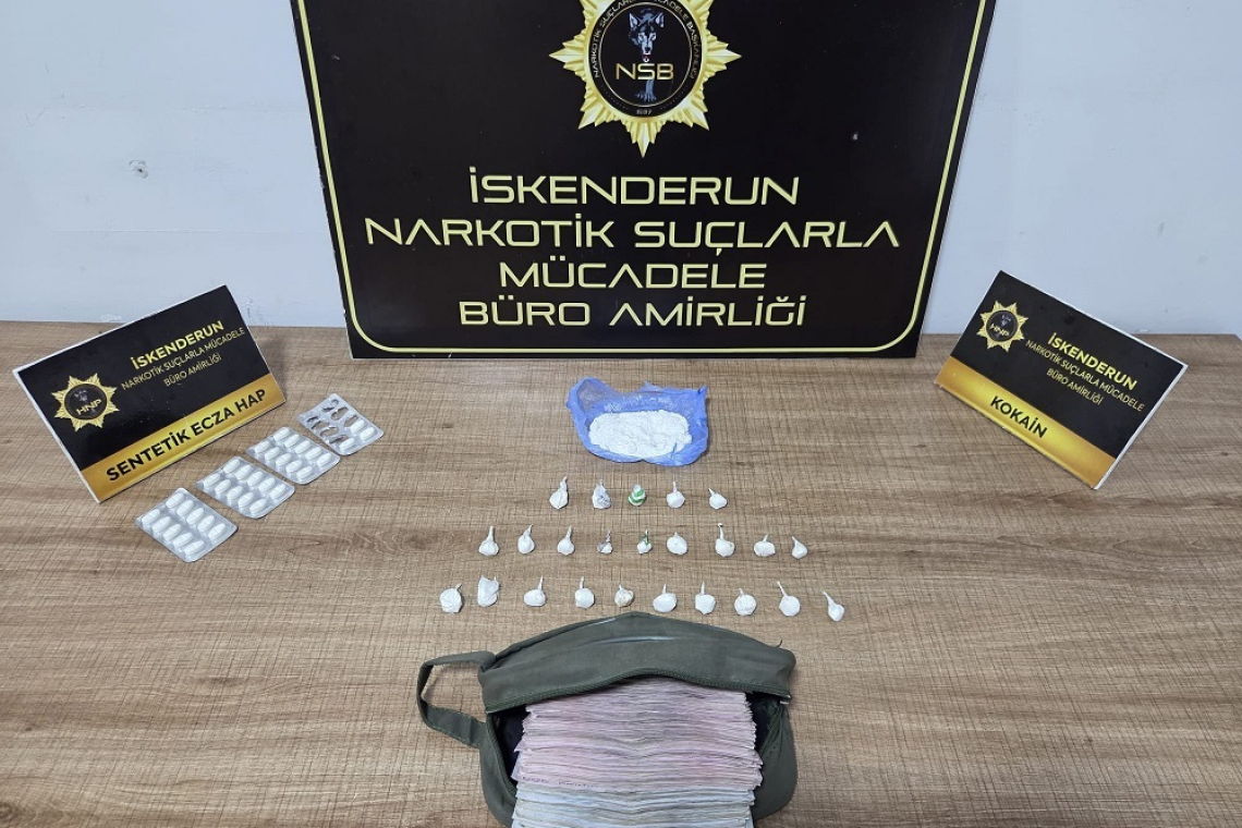 25 PARÇA KOKAİN ELE GEÇİRİLDİ